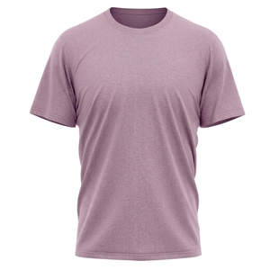 Solid Pink Color Men's Round Neck <b>Collar</b> <b>T</b>-<b>Shirt</b> Slim Fit Men's Pure cotton Breathable fabric Comfortable <b>T</b>-<b>Shirt</b> - Product Image 1