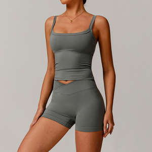Haut de yoga court pour femme, respirant, écologique, à séchage rapide, en Spandex/Nylon, coupe-vent, sans couture, à manches longues, avec nœud, pour l'hiver - Product Image 5