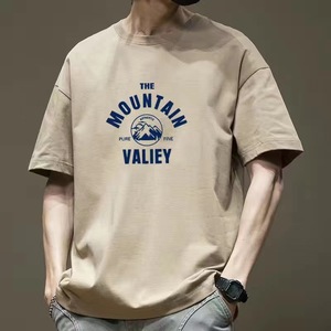 T-shirt en coton à manches courtes pour homme The Mountain Valley, coupe classique, col rond, design imprimé décontracté, tissu jersey respirant - Product Image 4