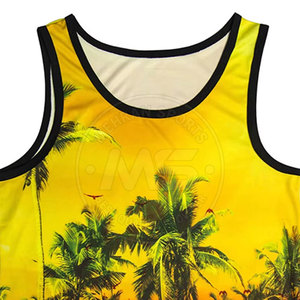 Custom Eco-Friendly Quick Dry Sublimation <b>Tank</b> <b>Top</b> <b>Men</b> Casual Lightweight Breathable Sleeveless Premium Quality Sports Shirt - Product Image 4