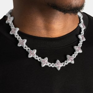 Collier à maillons en or plaqué or avec moissanite scintillante pour homme, style hip-hop, argent 925, bijoux de créateur de luxe, cadeau élégant personnalisé - Product Image 2