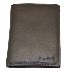 Cappellini <b>Men's</b> Trifold Genuine Leather <b>Wallet</b> RFID Protection Minimalist Design Short Fold Closure Daily Use - Product Image 1