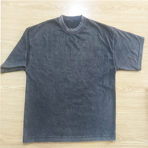 Custom 310g Heavy Weight Shorts Sleeve Loose t Shirts <b>for</b> <b>Men</b> and Women Boxy <b>Cropped</b> Fit Digital Printed Logo Front - Product Image 4