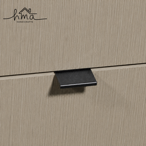 Tirador de Gabinete Negro Mate, Perilla Moderna Minimalista para Cajón, Tirador de Dedo para Armario, Herraje de Perfil Elegante para Muebles de Cocina - Product Image 1