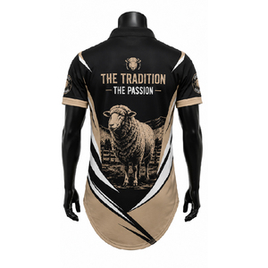 Maillot de cérémonie personnalisé pour homme avec impression par sublimation et transfert thermique, motif 'Sheep Shearing', design à queue longue, OEM ODM, vente en gros usine - Product Image 6