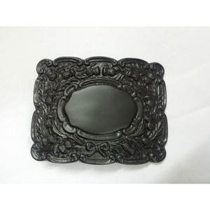 Impresionante hebilla de cinturón escocesa para kilt de piper para hombre, con cresta de cardo, color negro azabache, hecha a mano, de Global Fashion - Product Image 3