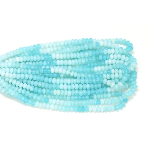 Cuentas de ópalo natural en forma de rondel, color azul cielo, de 16 pulgadas, 7mm-10mm, hermosas cuentas de ópalo azul cielo. - Product Image 4