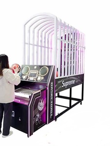 HGR Amusement Supreme Basketball Arcade Shooting Game Machine Single Player 300W <b>LED</b> Light Bar Adjustable Score Time Game Zone - Product Image 4