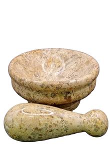 ครกหินอ่อนหินโมราธรรมชาติและสากสมุนไพรเครื่องเทศครกเซรามิคและนิลและสาก - Product Image 2