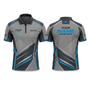 Polo personnalisé pour équipe de course avec logo brodé, vêtements de sport automobile haut de gamme, fabrication OEM ODM directe d'usine - Product Image 1