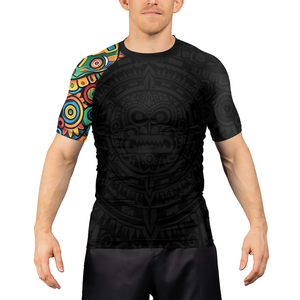 Customized Heat-Transfer Printed 100% Polyester MMA BJJ Rash Guards Short Compression Fit Gym Training Anti-Bacterial Anti-UV - Product Image 3