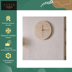 นาฬิกาแขวนผนังหินอ่อนคุณภาพดีที่สุด หน้าปัดเดียว ใช้พลังงานจากแบตเตอรี่ สไตล์หรูหรา ตกแต่งห้องนั่งเล่นสมัยใหม่ - Product Image 5