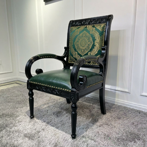 <span class=keywords><strong>Chaise</strong></span> de salle à manger classique de luxe en bois massif, fauteuil rembourré sculpté à la main pour hôtel, restaurant, villa, banquet, mobilier sur mesure OEM - Product Image 6