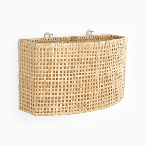 Multi use <b>wall</b> mounted <b>basket</b> laundry & accessory <b>storage</b> organizer natural rattan hanging <b>baskets</b> - Product Image 3