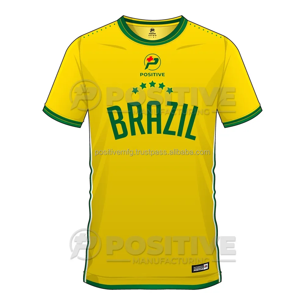 Uniforme de Football équipe de foot brésiliennes, maillot léger et sur mesure, avec impression de Sublimation, bon marché, nouvelle collection