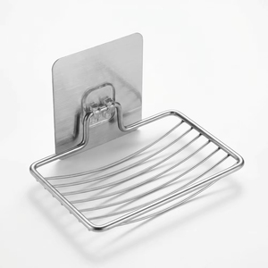 <b>Soap</b> Cage Bathroom <b>Soap</b> Holder Flip Lid <b>Soap</b> Storage Box Wall Mounted No Punch <b>Soap</b> <b>Dish</b> <b>with</b> <b>Drain</b> Storage New Latest Design - Product Image 1