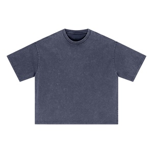 เสื้อยืดคอกลมแขนสั้นสีชมพูสำหรับผู้ชาย ผ้าถักเรียบสีพื้น แบบลำลอง - Product Image 5