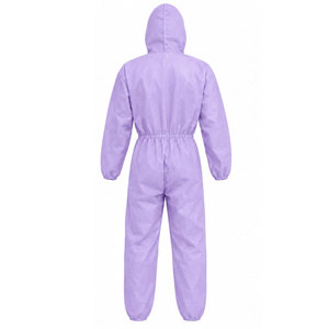 Overol de Trabajo Unisex Morado de Poliéster con Capucha, Traje Protector a Prueba de Polvo, Calidad Premium, Nuevo, Hecho a Medida - Product Image 3