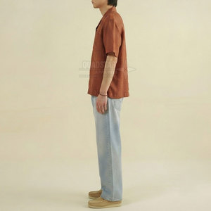 Conjunto de Dos Piezas para Hombre, Diseño Moderno, Transpirable, Informal, para Verano, Color Sólido, Logotipo Personalizado, Felpa, Poliéster/Algodón - Product Image 4