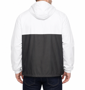 SALSTAR Trending Men Hip Hop Streetwear Windbreaker <b>Jacket</b> Double Zipper Oversized <b>Track</b> <b>Jacket</b> Hooded Eco-Friendly Breathable - Product Image 2