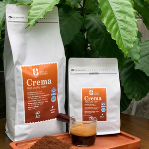 Café Robusta Crema Espresso Blend 70% Robusta, Calidad Premium Media, Sabor Dulce, Cuerpo Fuerte, Crema Rica, Venta al por Mayor para Cadenas de Cafeterías - Product Image 1