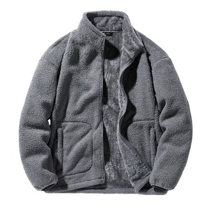 แจ็กเก็ตมีฮู้ดลายพรางขนแกะเชอร์ปาสำหรับผู้ชายสไตล์สตรีทแวร์มีซิปเสื้อโค้ทลำลองกันลมระบายอากาศด้านหน้า - Product Image 1
