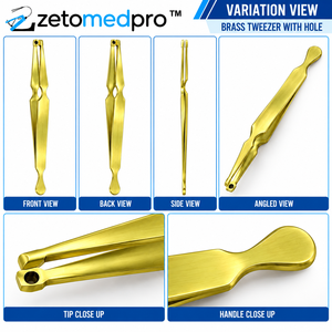 Pinzas de Latón con Orificio de 110 mm (4.33 pulgadas), Herramienta Manual de Precisión para Joyería, ZETOMEDPRO - Product Image 5