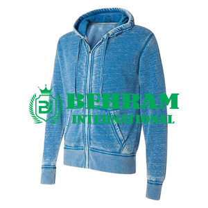 New Fashion <b>Men's</b> Winter Zipper Hoodie Regular Fit Stone Washed Customized Logo Design <b>Top</b> Trending Fashion Hoodies <b>Men</b> - Product Image 2