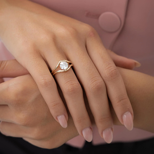 1.50 Ct Moissanite Cut Solitaire Engagement & Wedding <b>Ring</b> 925 Silver <b>Split</b> Shank Rhodium Plated Prong Setting Emerald Cut - Product Image 3