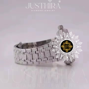 Reloj de Lujo de Acero Inoxidable con Diamantes de Moissanita para Hombre, Suministro al por Mayor, Reloj de Pulsera con Incrustaciones, Construcción Duradera, Mejor Precio - Product Image 3