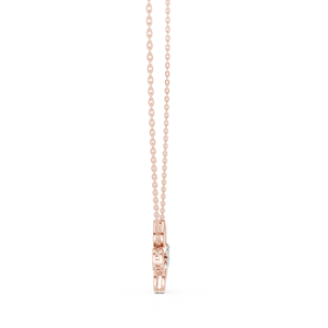 Pendentif papillon AURORA en diamant de laboratoire serti en or rose massif 18 carats pour fiançailles, mariage, fête, cadeau de Saint-Valentin, ou usage quotidien - Product Image 3