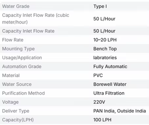 Système de purification d'eau de laboratoire haute pureté avec pompe, osmose inverse, sortie d'eau ultra pure pour analyse HPLC, multi-étapes - Product Image 4