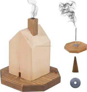 木製バフールバーナー香炉木製手工芸品香炉