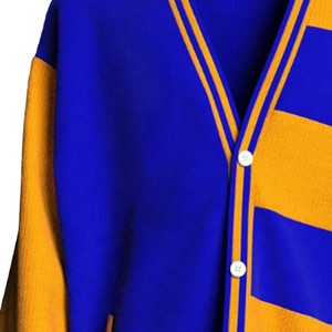Suéter Cárdigan con Cuello en V, Bordado Acrílico, para Hermandades Universitarias, Manga Larga, Frente Abierto, Tejido Personalizado, Estilo Europeo, para Todas las Temporadas - Product Image 4