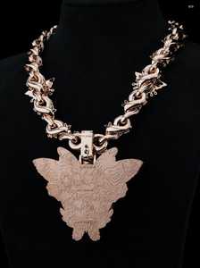 Collier pendentif papillon entièrement micro-pavé en moissanite taille brillant, serti griffe, en argent sterling 925 plaqué or 18 carats, style Hip Hop - Product Image 3