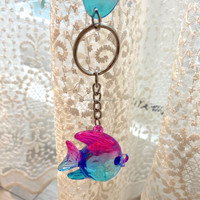 Schattige Duurzame Uv Geprint 3d Vis Sleutelhanger Zee Wereld Souvenir