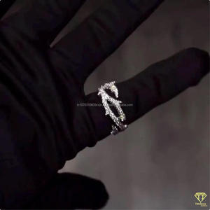 Bague de Fiançailles Vintage en Moissanite Infinity, en Argent Sterling 925, Sertie à Griffes, Entrelacée, Cadeau de Promesse, de Mariage ou d'Anniversaire pour - Product Image 6