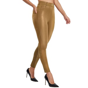 Pantalon en cuir vintage élégant pour femmes, durable et confortable pour l'hiver à la mode et décontracté Style avant plat - Product Image 3