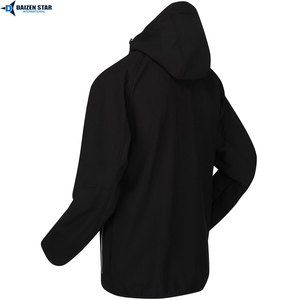 High Quality <b>Soft</b> <b>Shell</b> <b>Jacket</b> Stand Front Pocket Windproof Eco-Friendly Breathable <b>Hooded</b> Outdoor Clothing OEM ODM Manufacturer - Product Image 4
