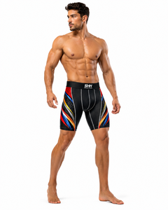 Custom Men Compression Shorts Quick Dry Stretch Gym Running Training Sports Tights Athletic Wear OEM Private Label Wholesale - Product Image 4