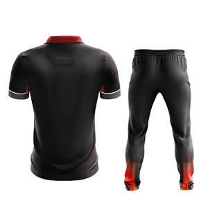 Maillot de cricket personnalisé avec logo, respirant, séchage rapide, 100% polyester, vêtements de sport, couleurs unies, vente en gros, uniforme de cricket - Product Image 4