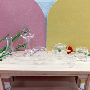 Casa de muñecas en miniatura, jarrón de cristal con múltiples formas, 1:12 - Product Image 3