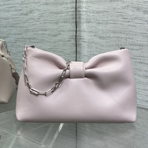Bolsos de mensajero de cuero de nuevo diseño para primavera/verano 2026, mini bolsos de mano de moda con lazo, bolsos tote hobo con cadena. - Product Image 5