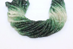 Perles rondes facettées en émeraude naturelle AAA+ de qualité supérieure, 3-3,5 mm, magasin de pierres précieuses indiennes pour la fabrication de bijoux - Product Image 3