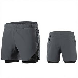 Venta al por mayor pantalones cortos deportivos atléticos precio barato personalizado 100% algodón verano Fitness moda desgaste hombres conjunto corto - Product Image 1