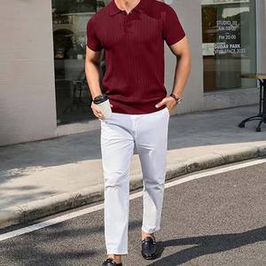 Camisa Casual de Verano para Hombre, de Moda, Antiarrugas, con Estampado Digital, de Lona de Poliéster/Algodón, Color Personalizado, Diseño Sólido - Product Image 2