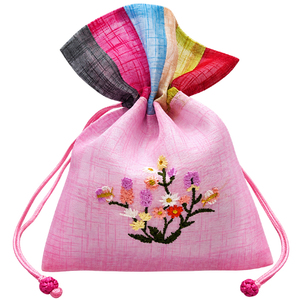 [GOYU] Korean Traditional Saekdong Embroidered Handmade Thermal Transfer Printed Cloth Lucky Pouch Colorful Drawstring <b>Gift</b> - Product Image 5