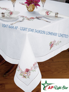 Nappe brodée fraîche, élégante et luxueuse, artisanat de couture et de couture Produit chaud - Product Image 2