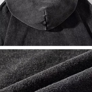 Sweat à capuche vintage oversize unisexe en coton épais délavé à l'acide, coupe courte personnalisée, style streetwear, fabrication OEM - Product Image 4