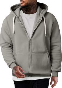 Sudadera con Capucha y Cremallera Completa para Hombre, de Forro Polar, con Cordón Ajustable, de Manga Larga, Casual, de Calidad Premium, 380 GSM - Product Image 3